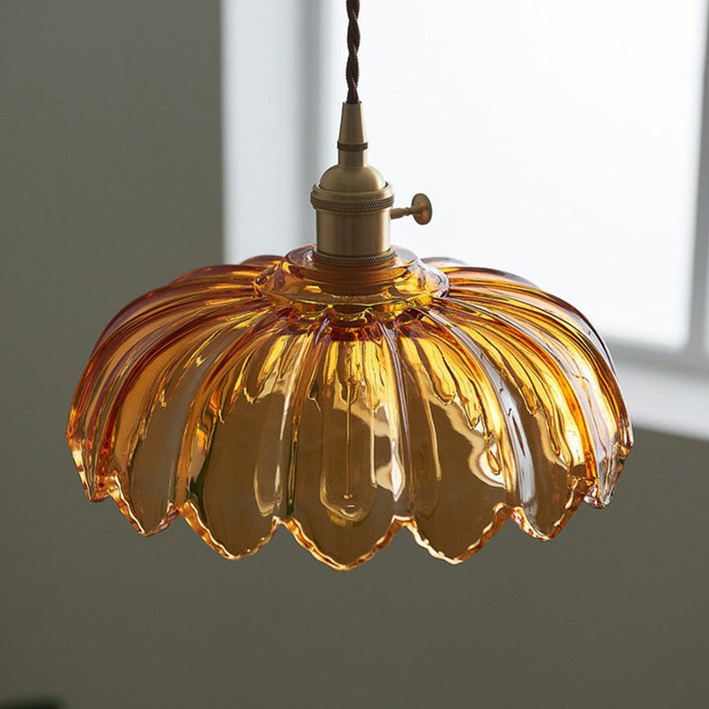 Living Houses | Vintage Glass Flower Pendant Lamp