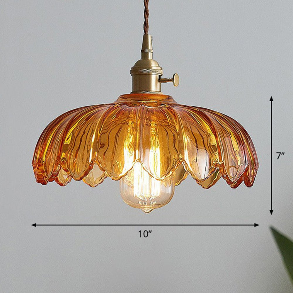 Living Houses | Vintage Glass Flower Pendant Lamp