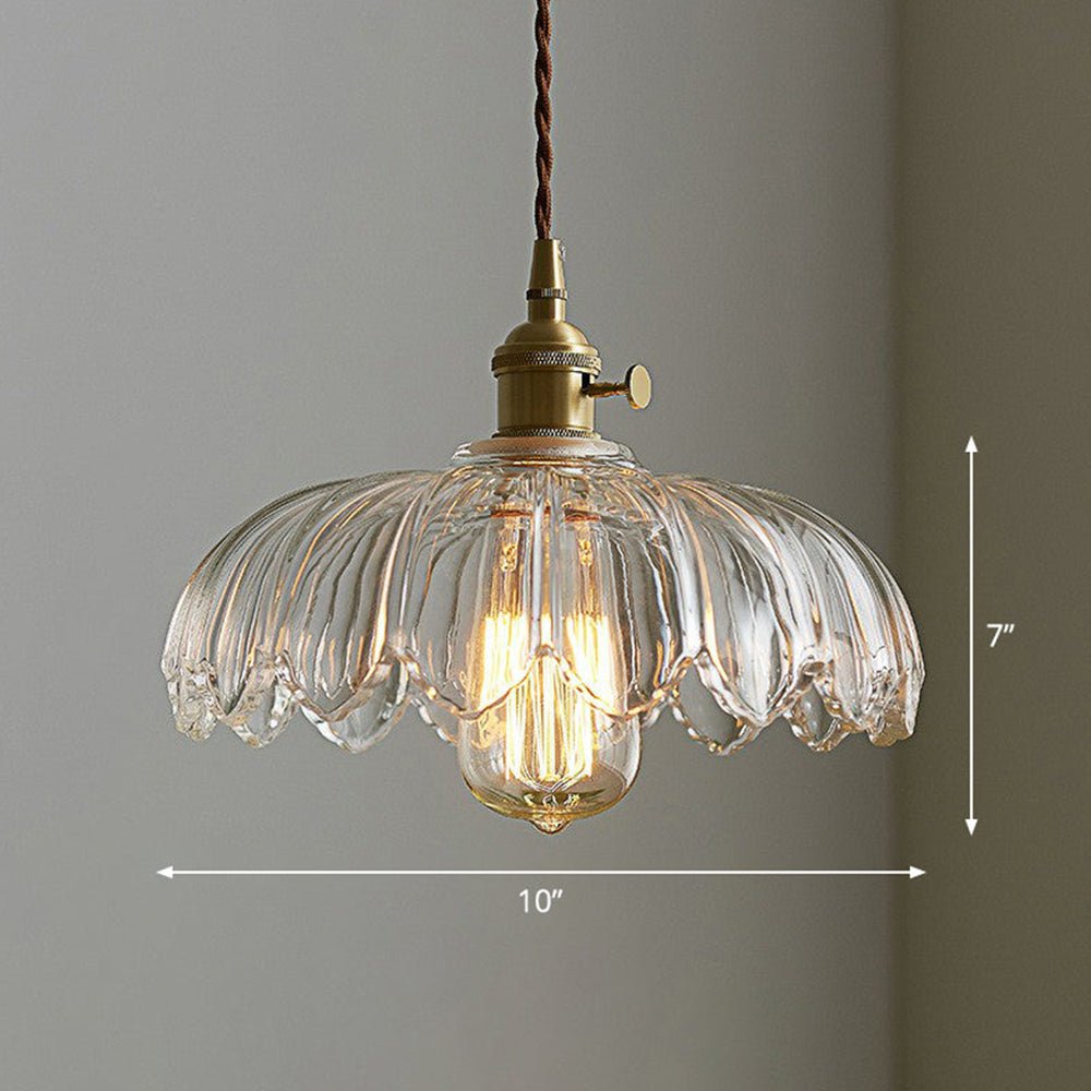 Living Houses | Vintage Glass Flower Pendant Lamp