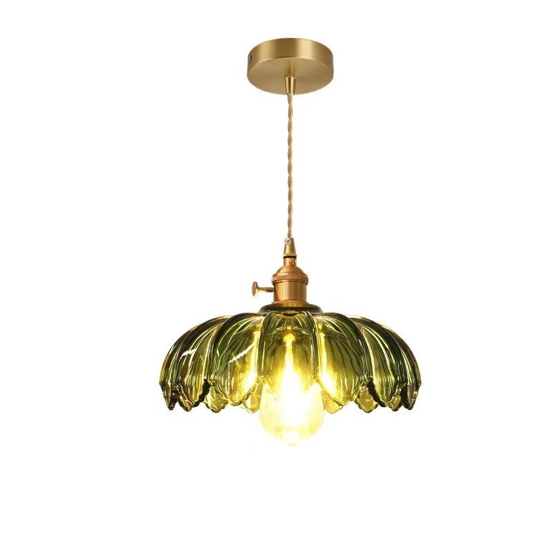 Living Houses | Vintage Glass Flower Pendant Lamp