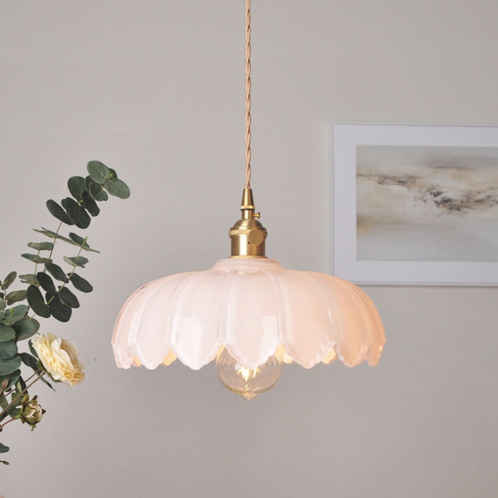 Living Houses | Vintage Glass Flower Pendant Lamp