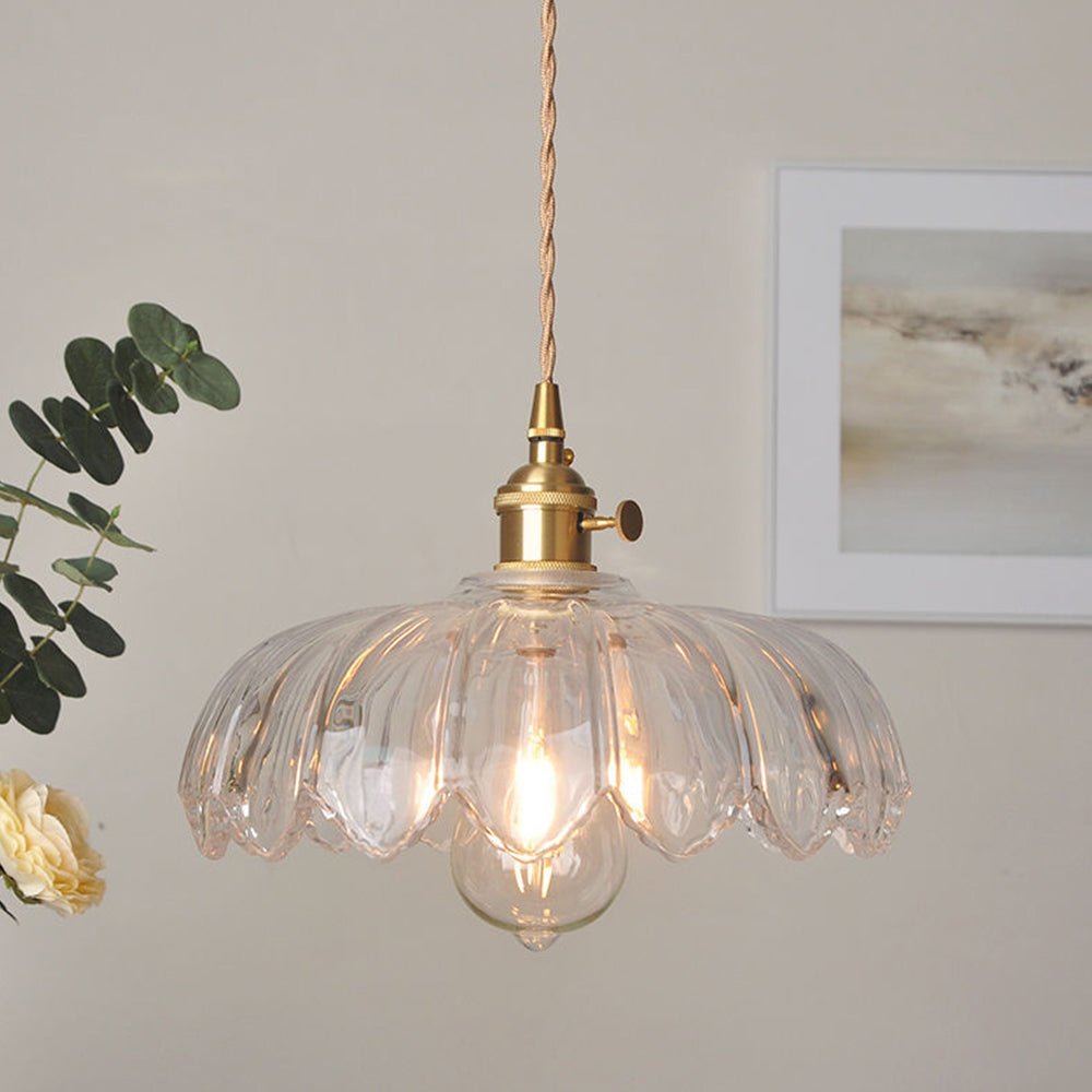 Living Houses | Vintage Glass Flower Pendant Lamp