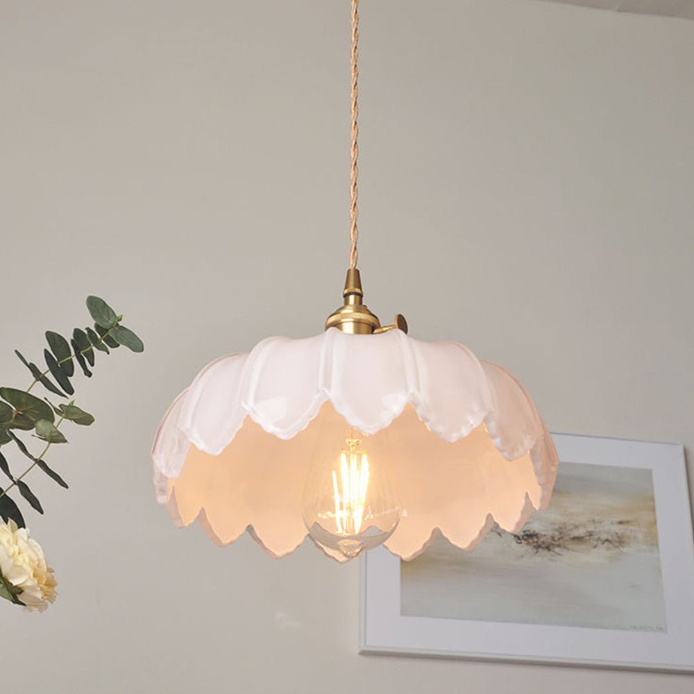 Living Houses | Vintage Glass Flower Pendant Lamp