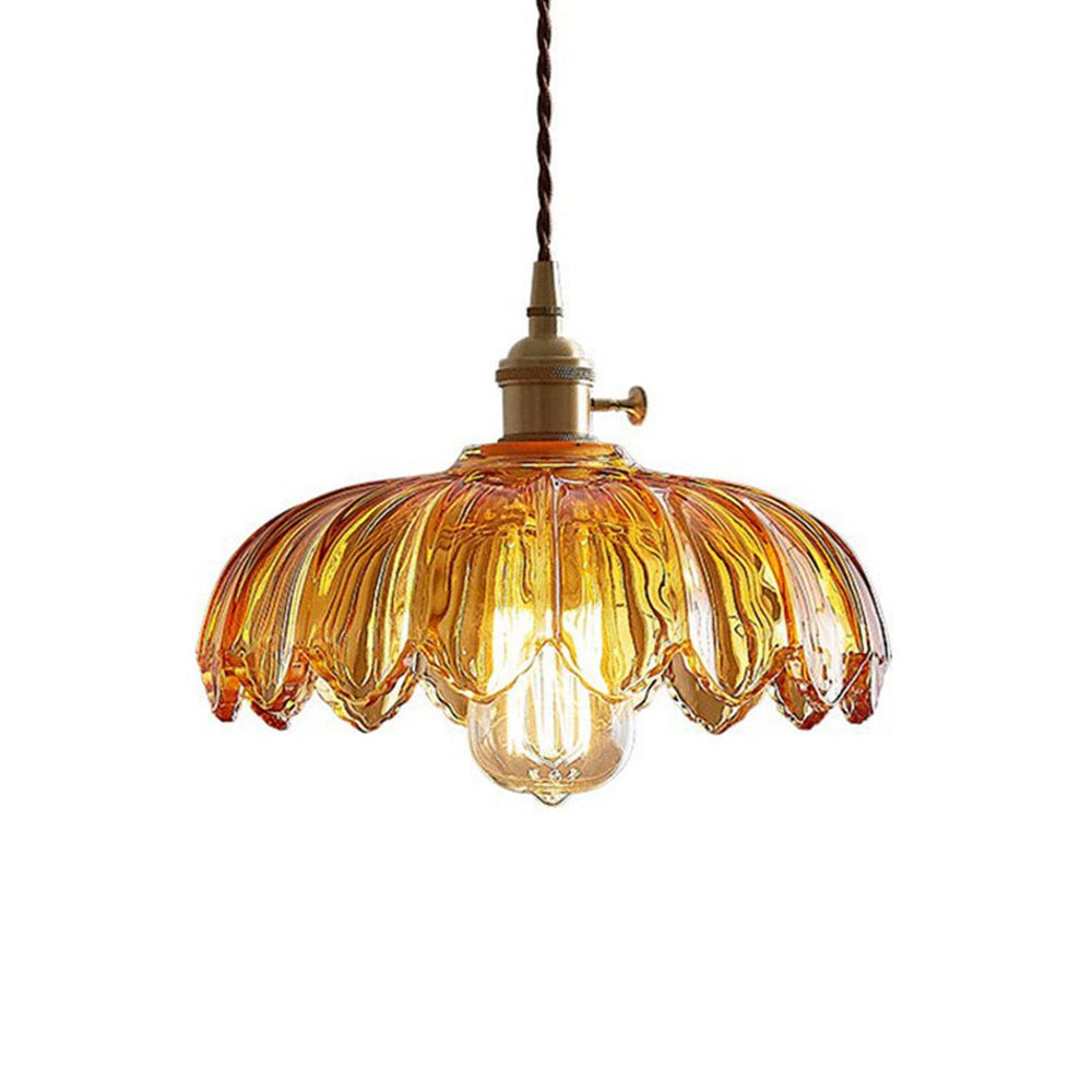 Living Houses | Vintage Glass Flower Pendant Lamp