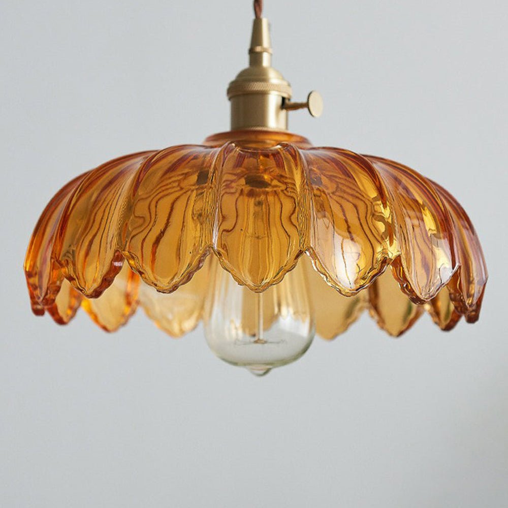 Living Houses | Vintage Glass Flower Pendant Lamp
