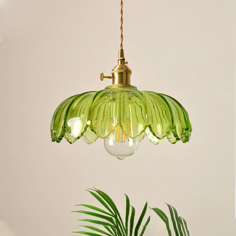 Living Houses | Vintage Glass Flower Pendant Lamp