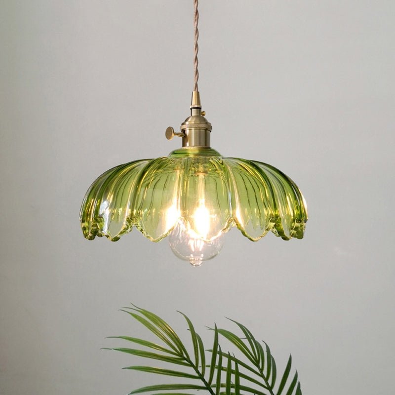 Living Houses | Vintage Glass Flower Pendant Lamp