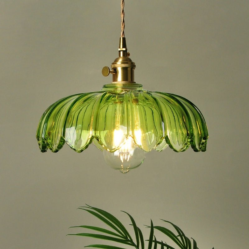 Living Houses | Vintage Glass Flower Pendant Lamp