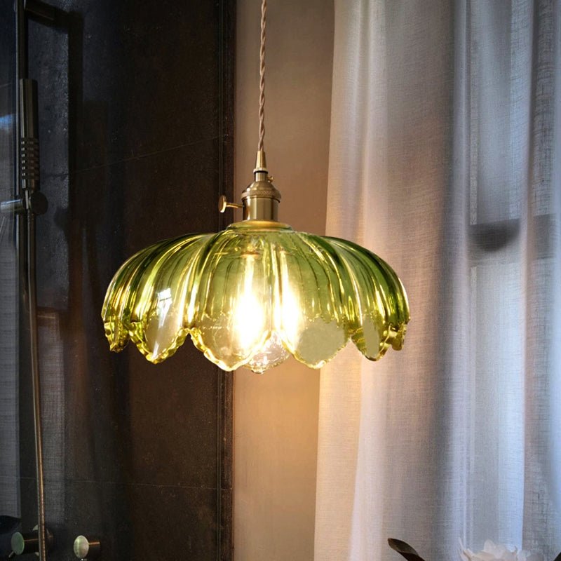 Living Houses | Vintage Glass Flower Pendant Lamp