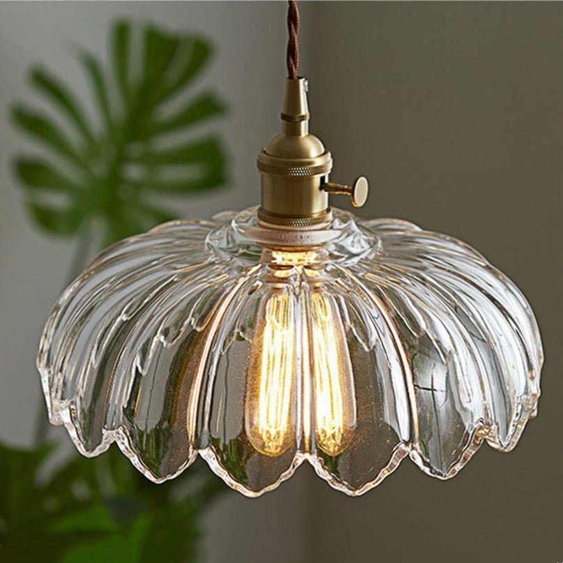 Living Houses | Vintage Glass Flower Pendant Lamp